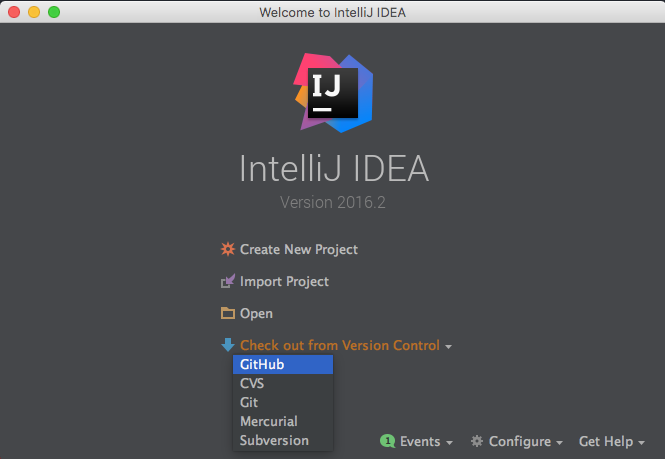 github intellij